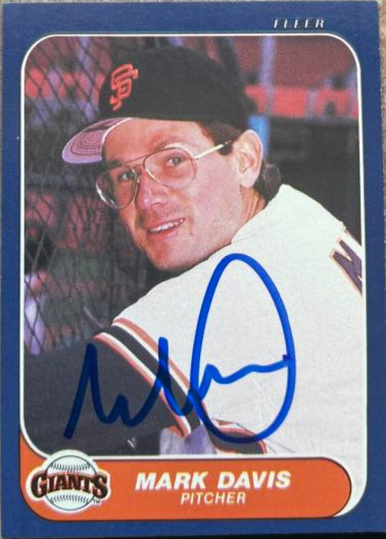 Mark Davis Autographed 1986 Fleer #537