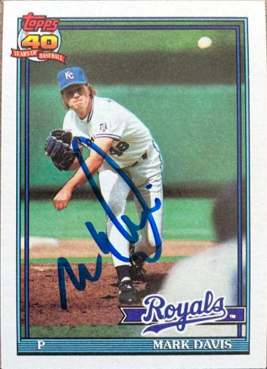 Mark Davis Autographed 1991 Topps #116