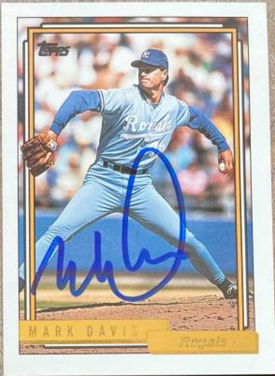 Mark Davis Autographed 1992 Topps Gold #766