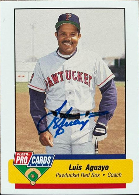 Luis Aguayo Autographed 1994 Pawtucket Red Sox Fleer ProCards #961