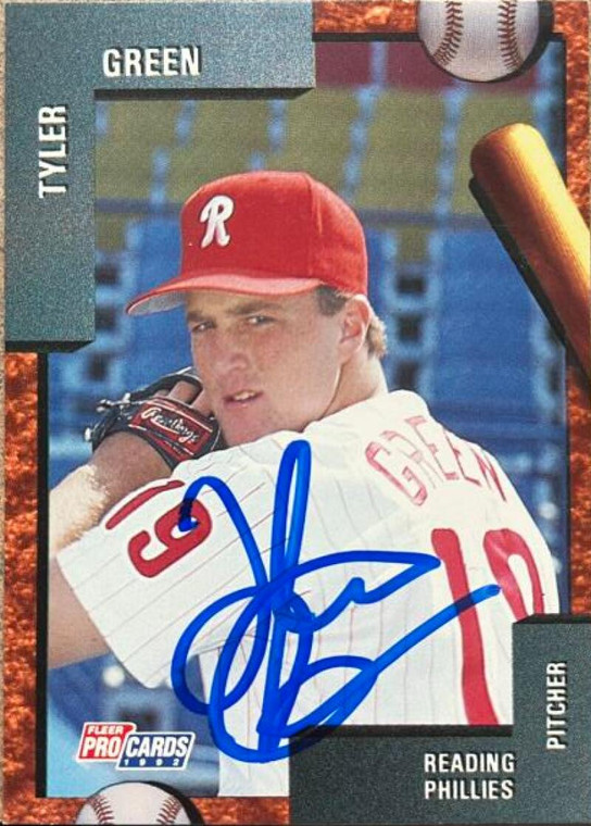 Tyler Green Autographed 1992 Fleer/Pro Cards #569