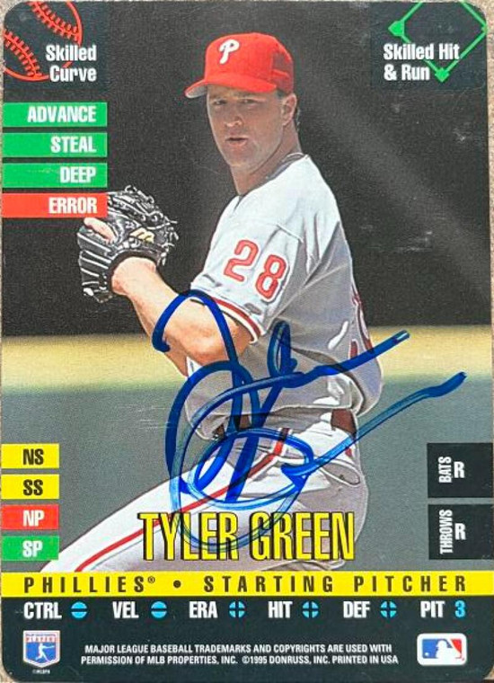 Tyler Green Autographed 1995 Donruss Top of the Order #NNO