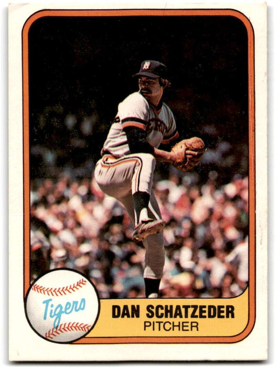 1981 Fleer #482 Dan Schatzeder VG Detroit Tigers 