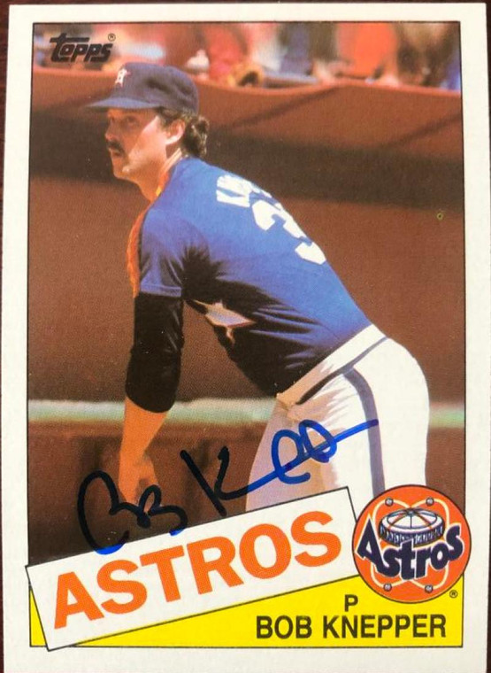 Bob Knepper Autographed 1985 Topps #455 Houston Astros Card