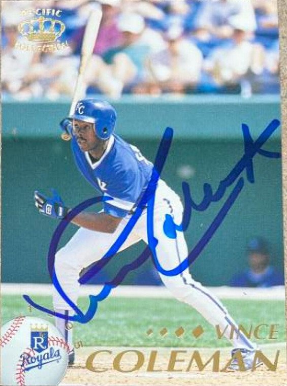 Vince Coleman Autographed 1995 Pacific #198