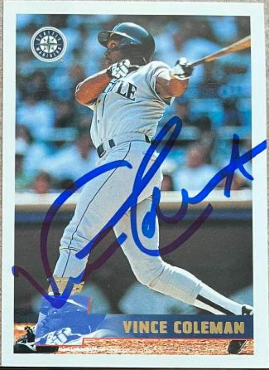 Vince Coleman Autographed 1996 Topps #263