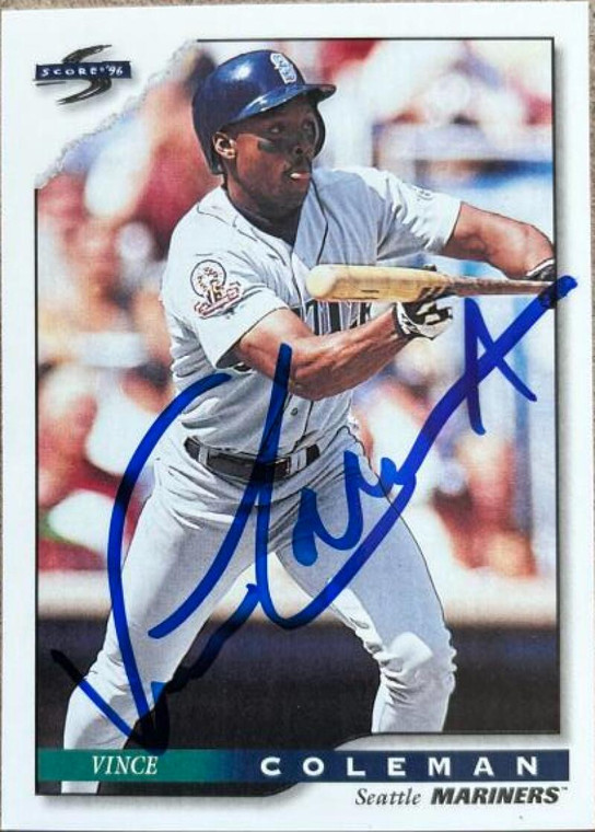 Vince Coleman Autographed 1996 Score #441