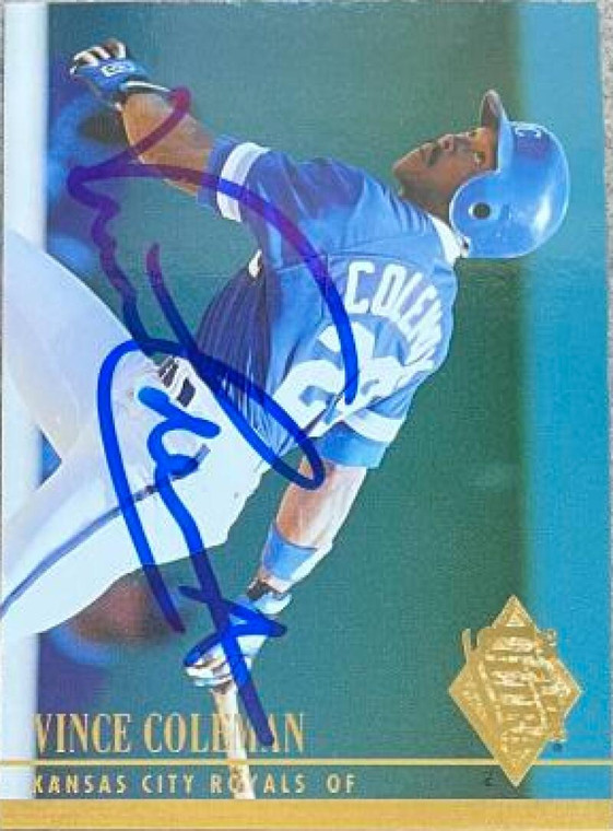 Vince Coleman Autographed 1994 Fleer Ultra #361