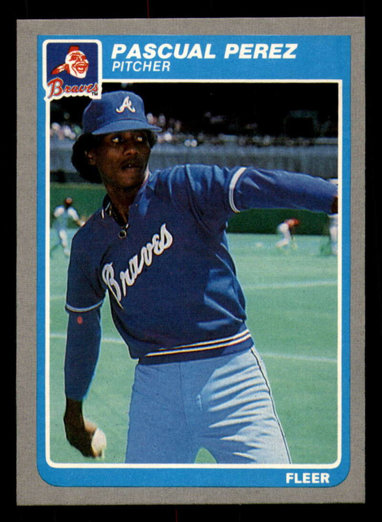 1985 Fleer #337 Pascual Perez VG Atlanta Braves 