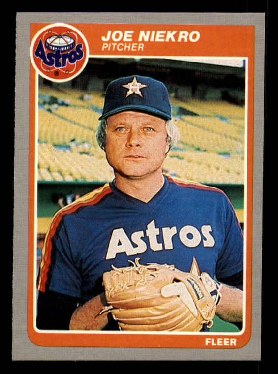 1985 Fleer #355 Joe Niekro VG Houston Astros 