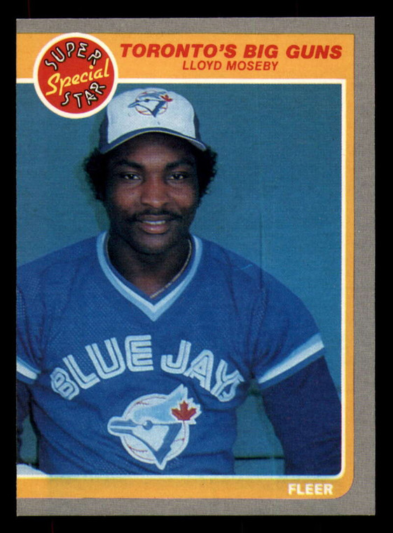1985 Fleer #636 Lloyd Moseby Toronto's Big Guns VG Toronto Blue Jays 