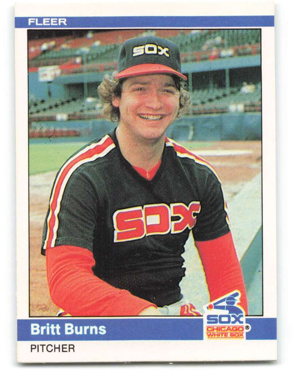 1984 Fleer #54 Britt Burns VG Chicago White Sox 