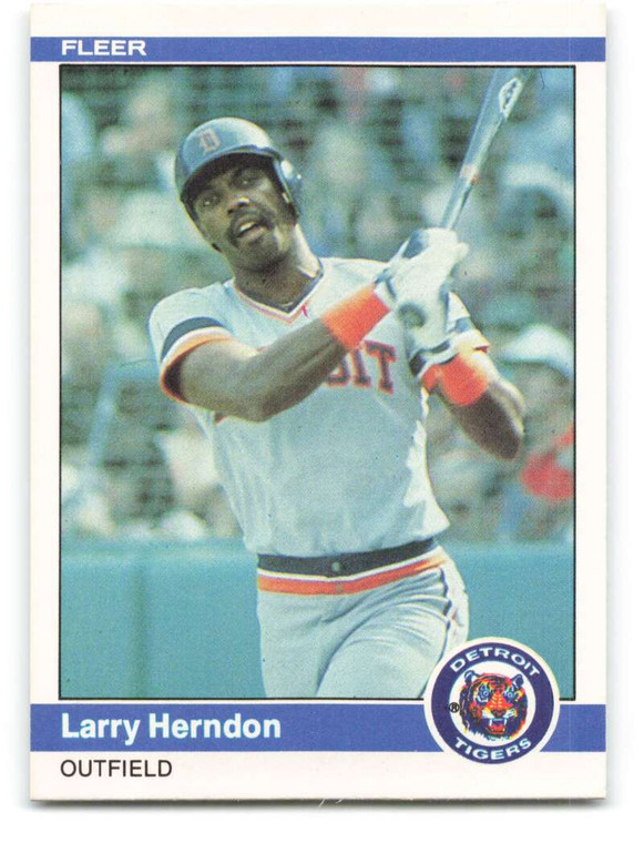 1984 Fleer #82 Larry Herndon VG Detroit Tigers 