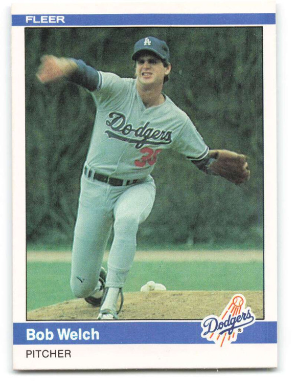 1984 Fleer #116 Bob Welch VG Los Angeles Dodgers 