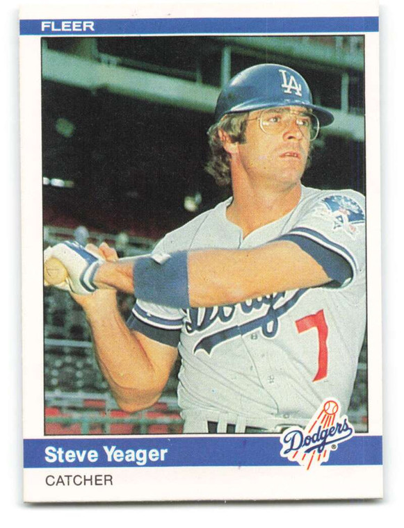 1984 Fleer #117 Steve Yeager VG Los Angeles Dodgers 