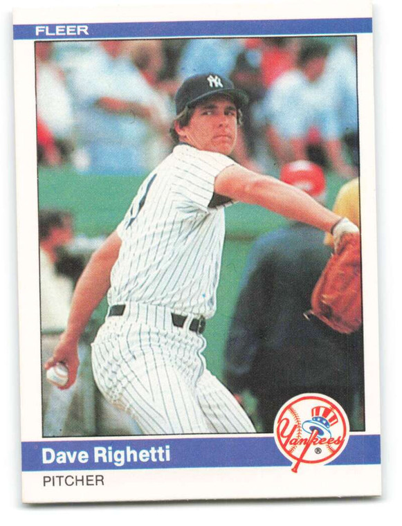 1984 Fleer #139 Dave Righetti VG New York Yankees 