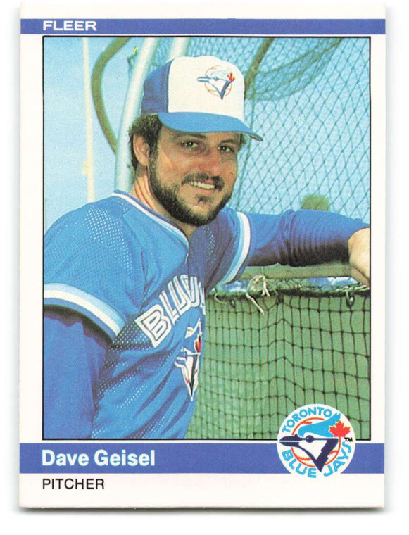 1984 Fleer #154 Dave Geisel VG Toronto Blue Jays 
