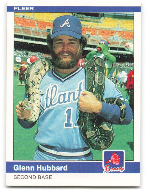 1984 Fleer #182 Glenn Hubbard VG Atlanta Braves 