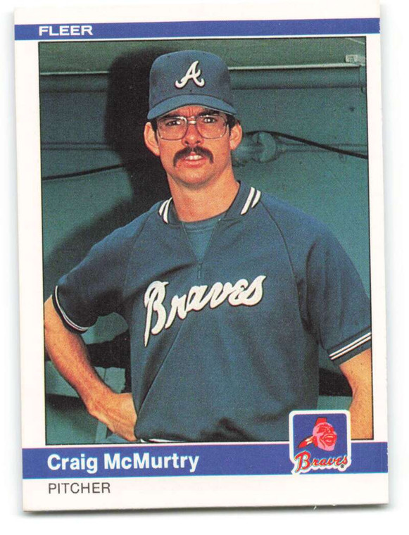 1984 Fleer #184 Craig McMurtry VG RC Rookie Atlanta Braves 