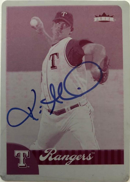 Kevin Millwood Autographed 2007 Fleer 1/1 Magenta Printing Plate