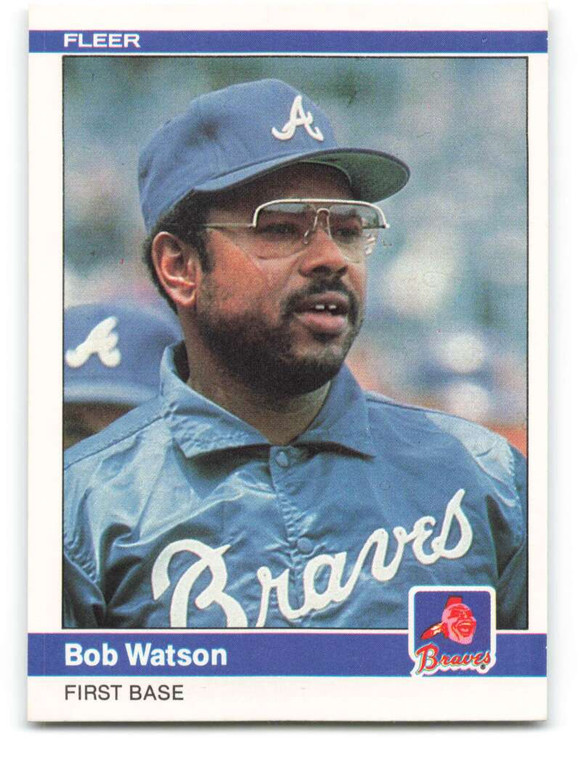 1984 Fleer #193 Bob Watson VG Atlanta Braves 