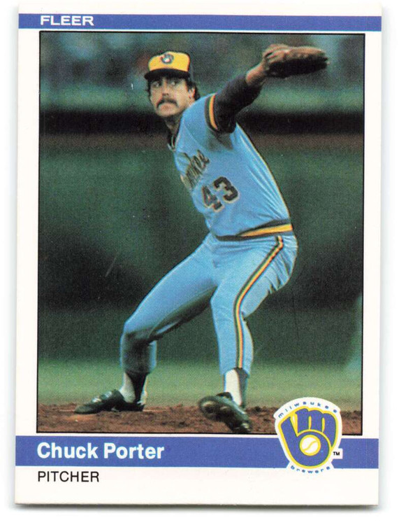 1984 Fleer #211 Chuck Porter VG Milwaukee Brewers 