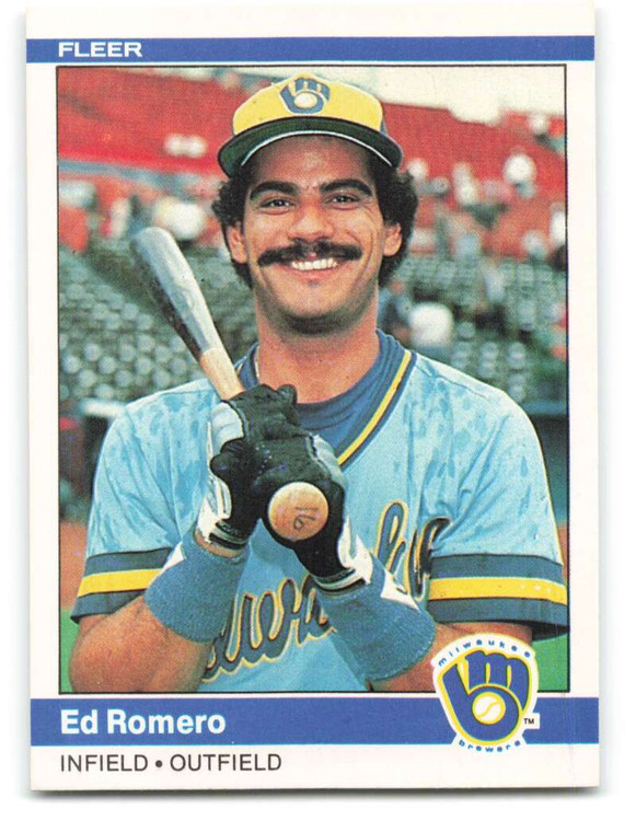 1984 Fleer #212 Ed Romero VG Milwaukee Brewers 