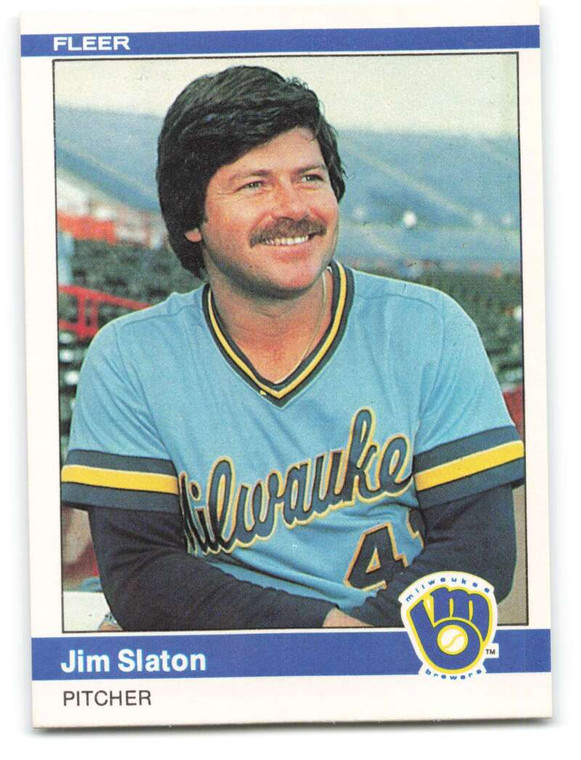 1984 Fleer #214 Jim Slaton VG Milwaukee Brewers 