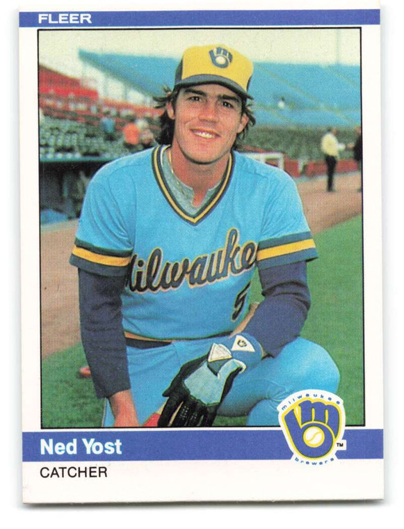 1984 Fleer #218 Ned Yost VG Milwaukee Brewers 