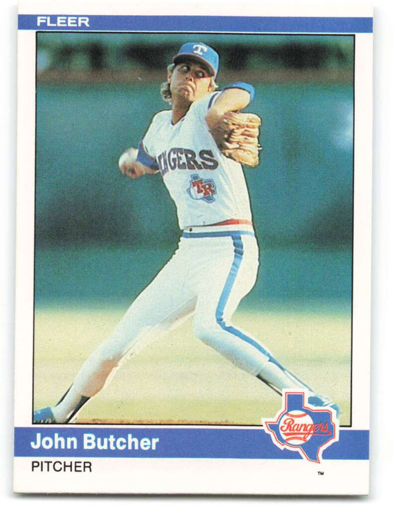 1984 Fleer #415 John Butcher VG Texas Rangers 