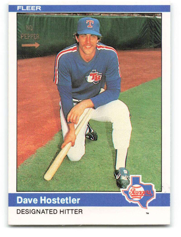 1984 Fleer #418 Dave Hostetler VG Texas Rangers 