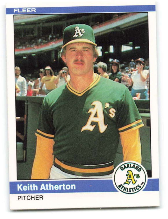 1984 Fleer #437 Keith Atherton VG RC Rookie Oakland Athletics 