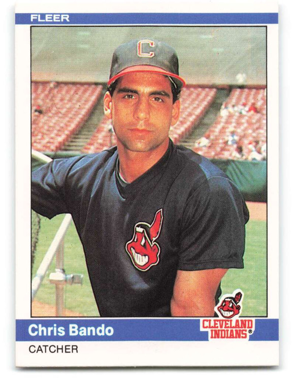 1984 Fleer #534 Chris Bando VG Cleveland Indians 