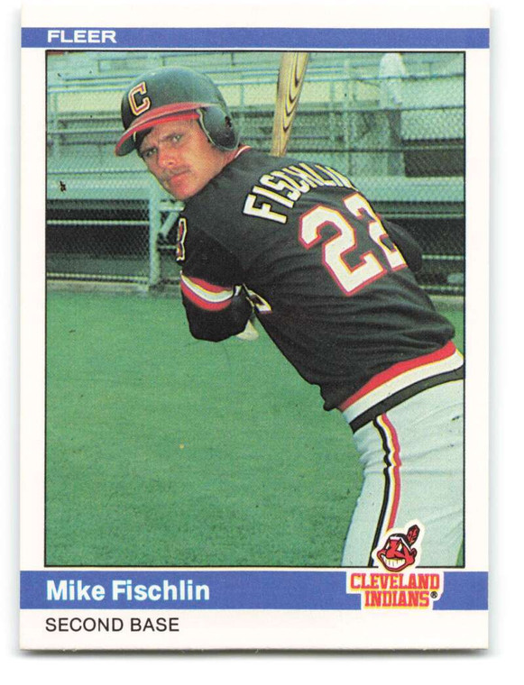 1984 Fleer #541 Mike Fischlin VG Cleveland Indians 