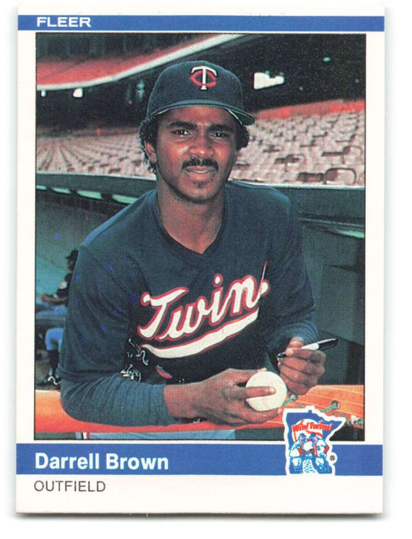 1984 Fleer #556 Darrell Brown VG RC Rookie Minnesota Twins 