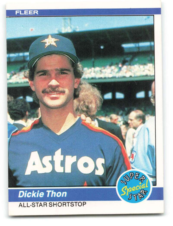 1984 Fleer #634 Dickie Thon All-Star Shortstop VG Houston Astros 