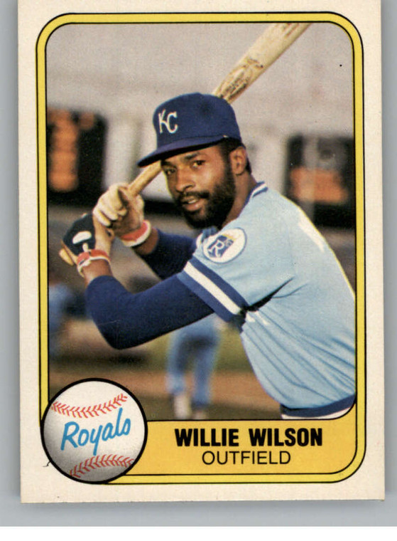 1981 Fleer #29 Willie Wilson VG Kansas City Royals 