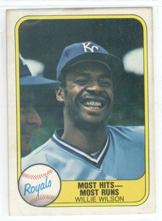 1981 Fleer #653a Willie Wilson VG Kansas City Royals 