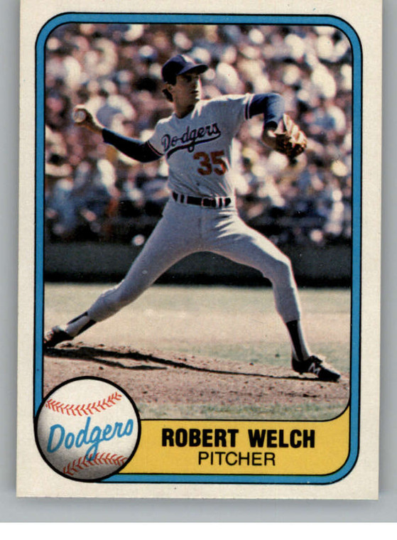 1981 Fleer #120b Bob Welch VG Los Angeles Dodgers 