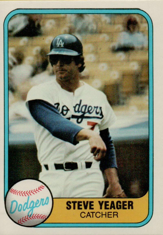 1981 Fleer #129 Steve Yeager VG Los Angeles Dodgers 