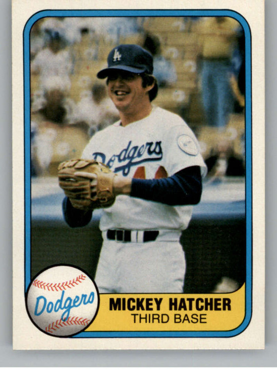 1981 Fleer #135 Mickey Hatcher VG Los Angeles Dodgers 
