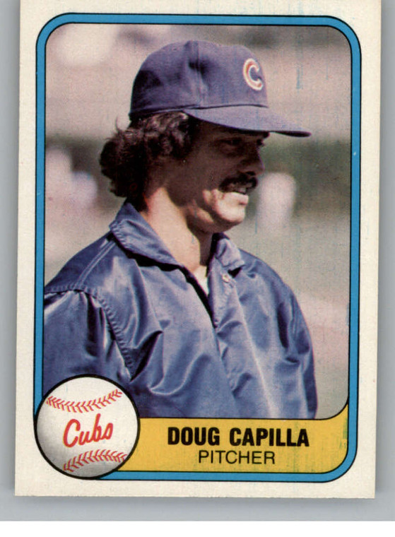 1981 Fleer #309 Doug Capilla UER VG Chicago Cubs 