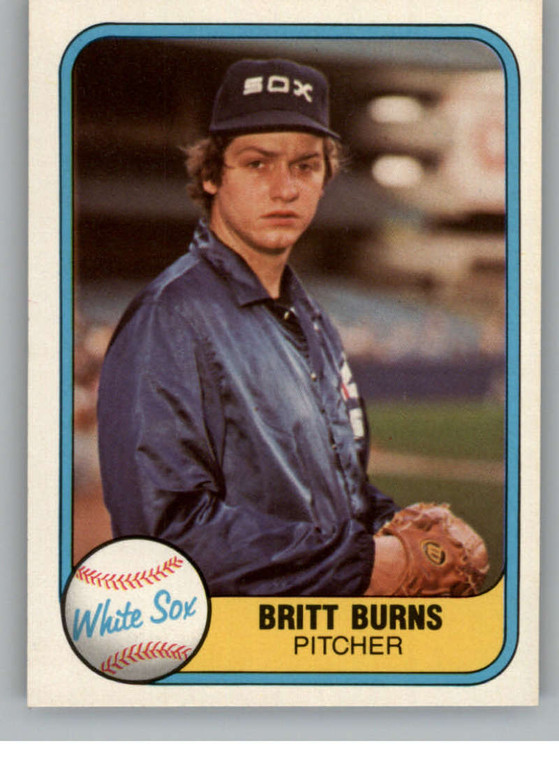 1981 Fleer #342b Britt Burns VG RC Rookie Chicago White Sox 