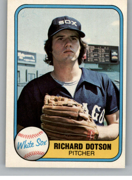 1981 Fleer #356 Richard Dotson VG RC Rookie Chicago White Sox 