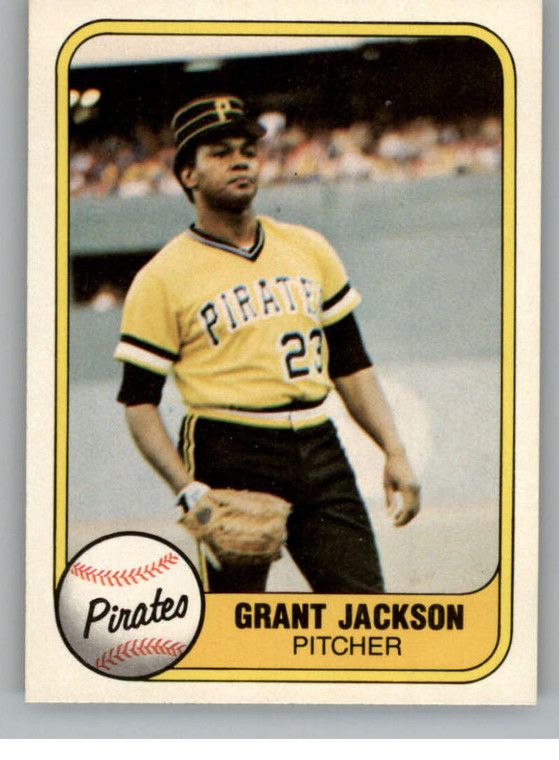1981 Fleer #378 Grant Jackson VG Pittsburgh Pirates 