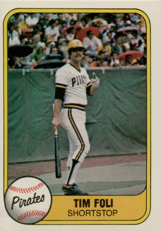 1981 Fleer #379 Tim Foli VG Pittsburgh Pirates 
