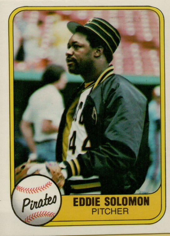 1981 Fleer #384 Eddie Solomon VG Pittsburgh Pirates 