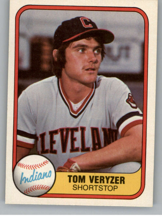 1981 Fleer #390 Tom Veryzer VG Cleveland Indians 