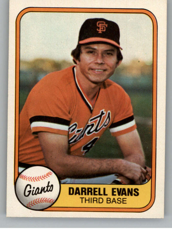 1981 Fleer #436b Darrell Evans COR VG San Francisco Giants 