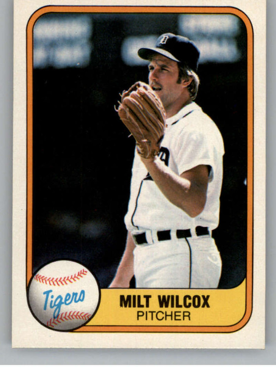 1981 Fleer #465 Milt Wilcox VG Detroit Tigers 